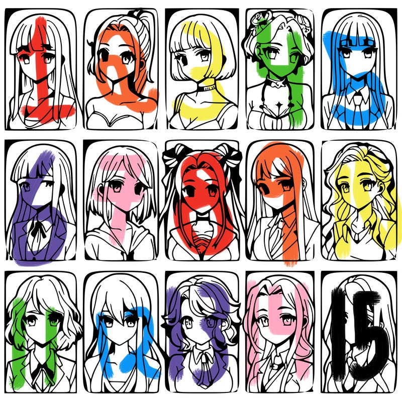 girls that look diffrent anime