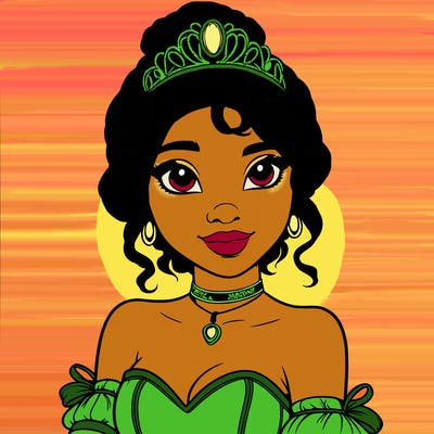 realistic princess tiana