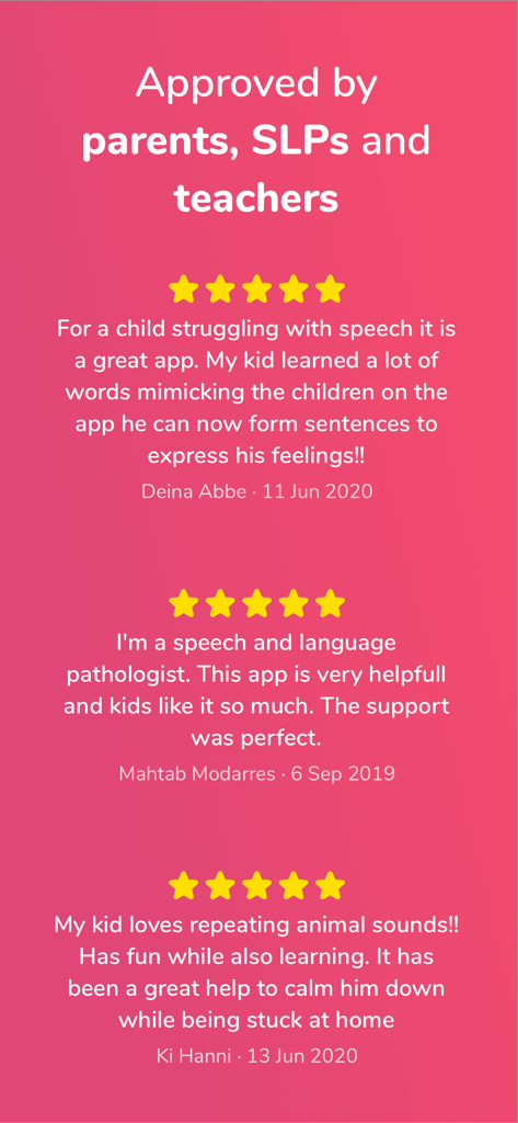 Otsimo | Speech Therapy SLP - Fünf-Sterne-Nutzerbewertungen von Eltern und Sprachtherapeuten für die Otsimo-App