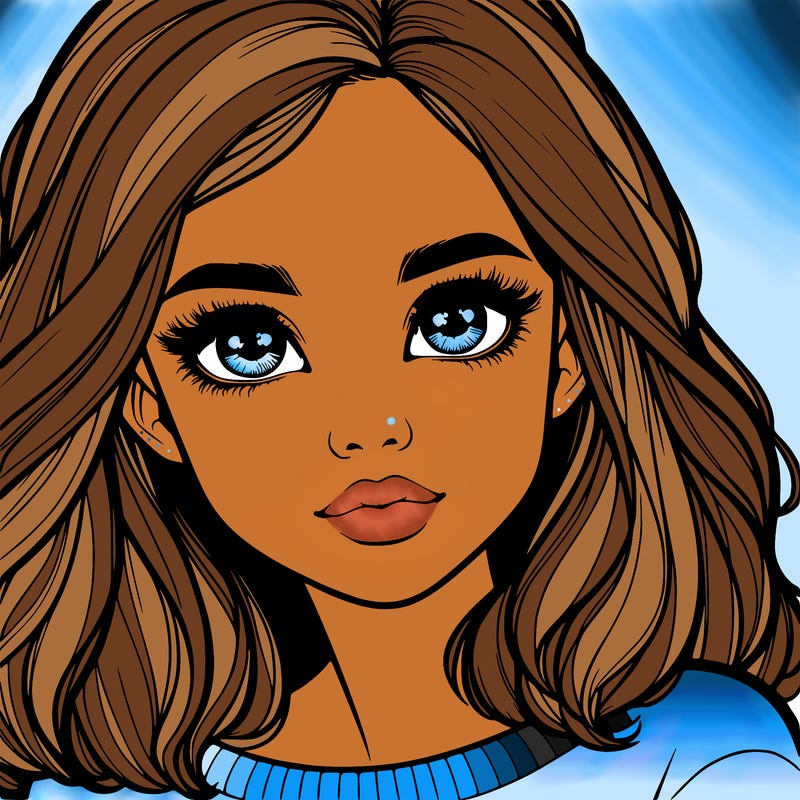 realistic girl whith cute eyes