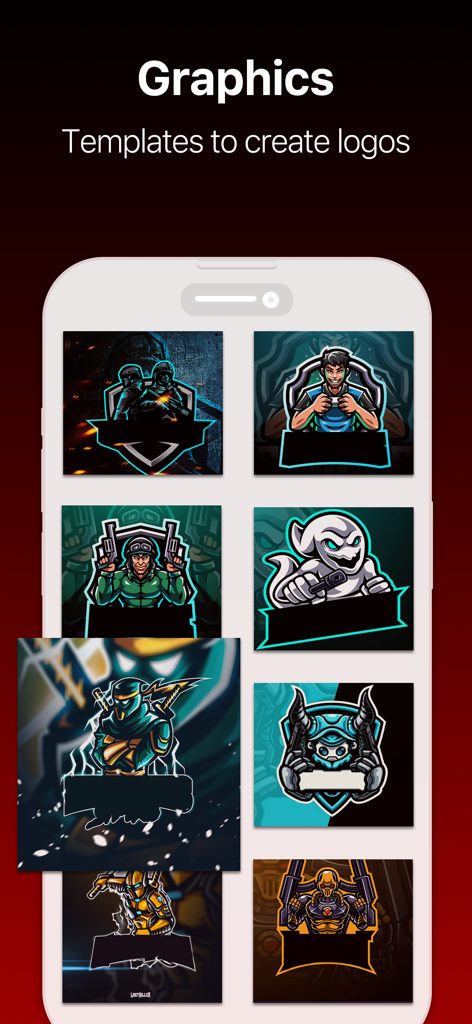 Logo Gamer Esport Gaming Maker - Graphics & Design App | MWM