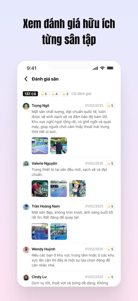 D-PICKL - User reviews and star ratings for pickleball facilities within the D-PICKL mobile application