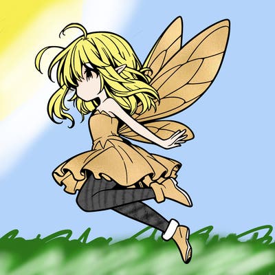manga fairy flying