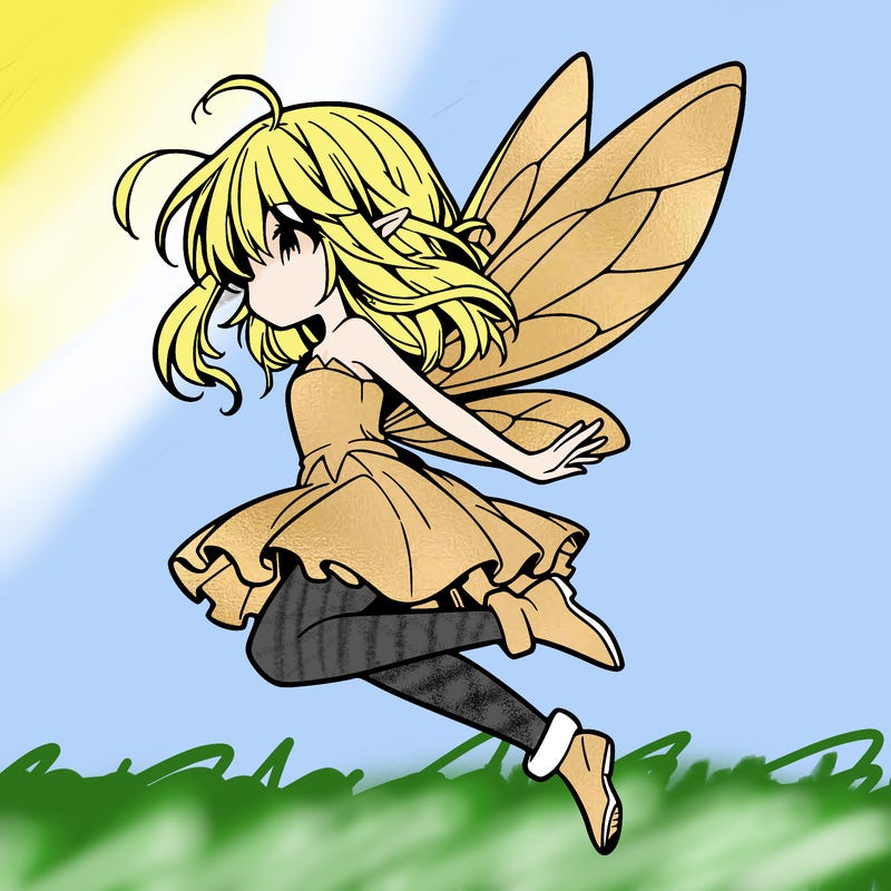 manga fairy flying