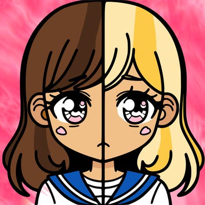 a split of a girl