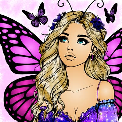 butterfly fairy realistic girl