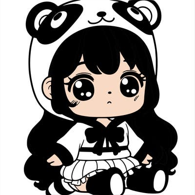 girl in panda costume