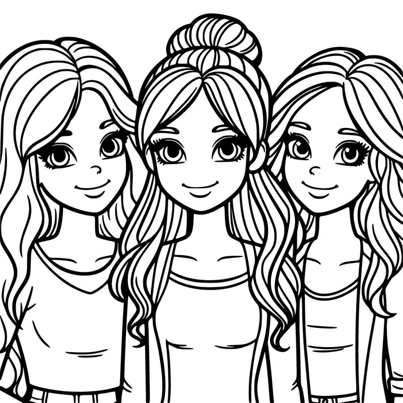 group of four teen girls