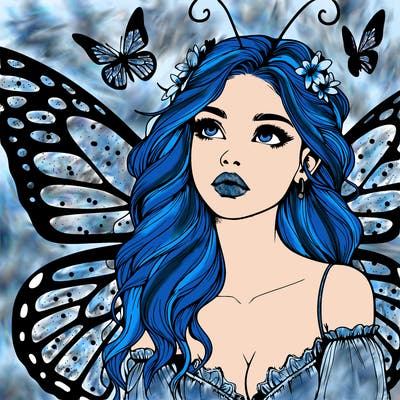 butterfly fairy realistic girl