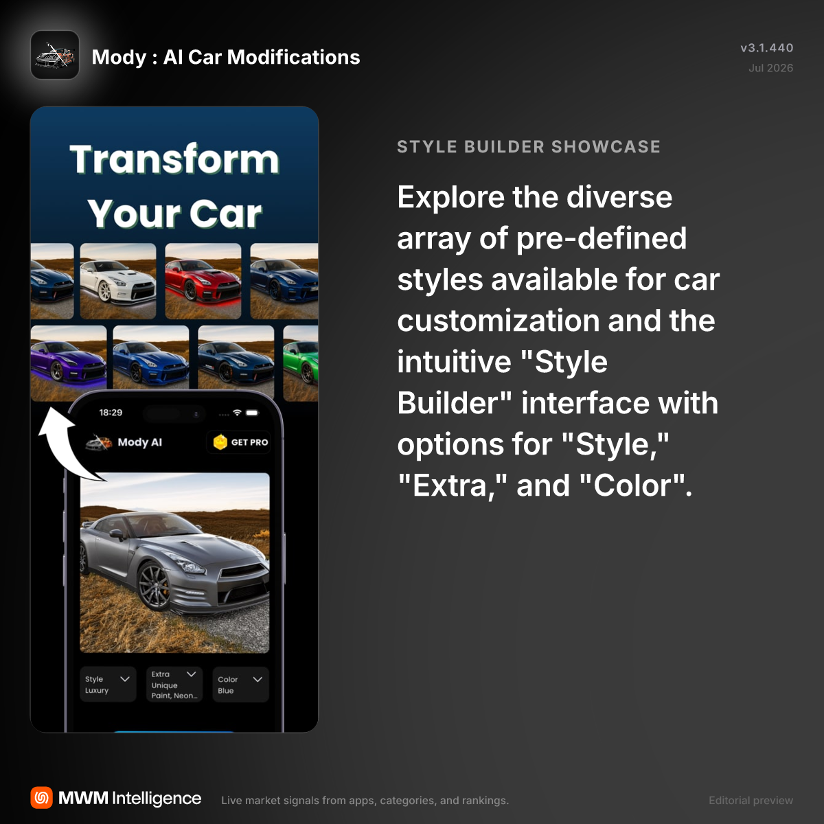 Mody : AI Car Modifications - Graphics & Design App | MWM