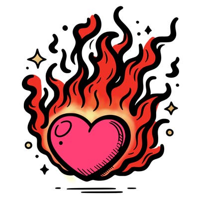 flaming heart