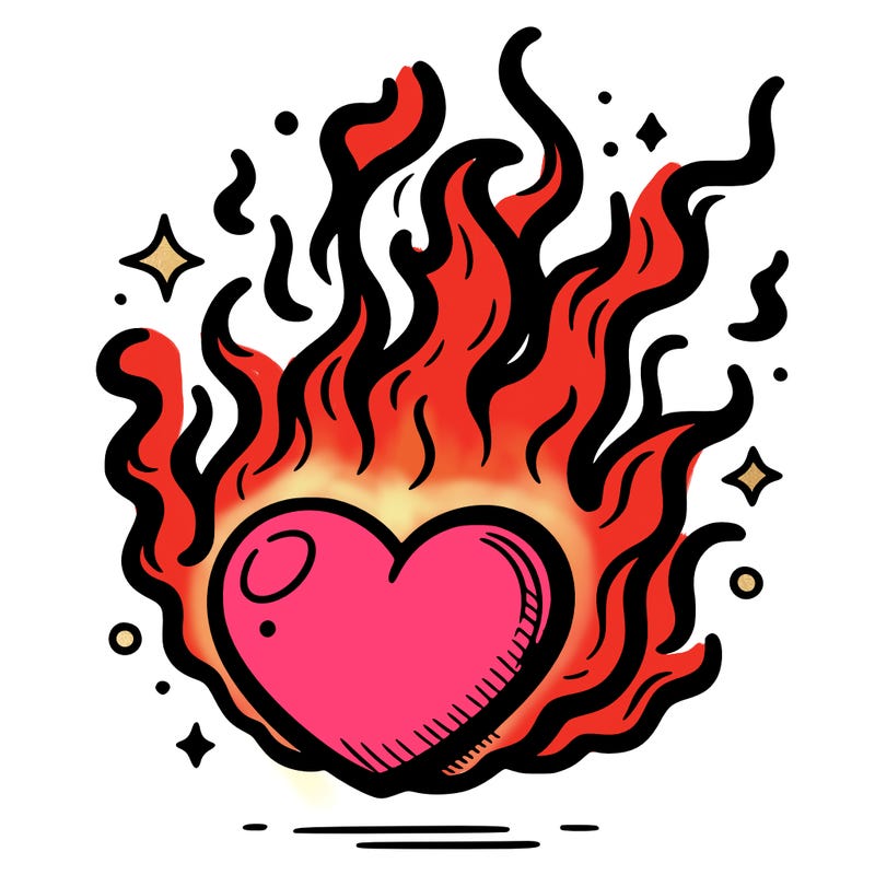 flaming heart