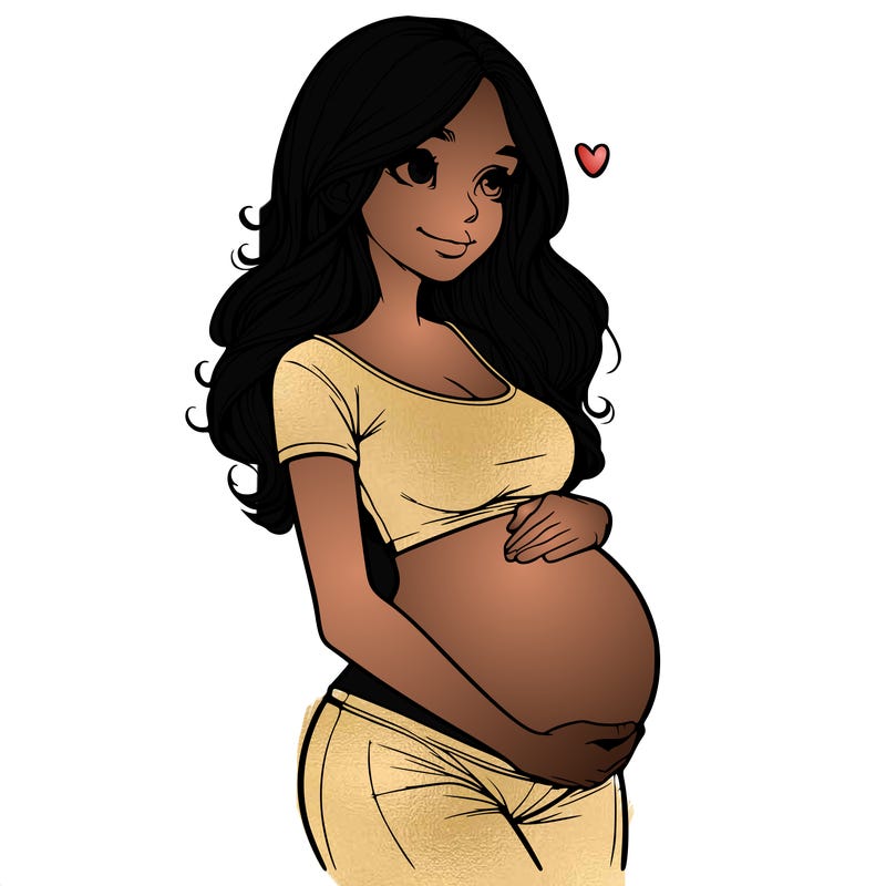 realistic pregnant girl