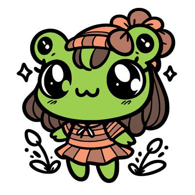 cute frog girl