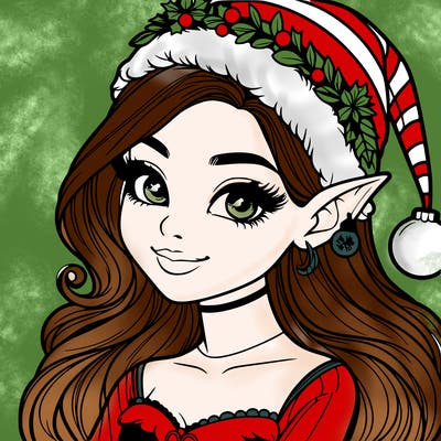 christmas girl elf realistic