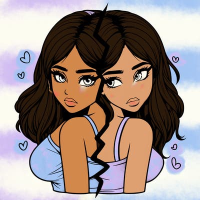 realistic girl split