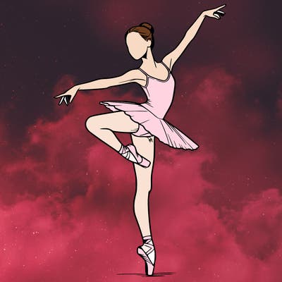 realistic person doing ballet