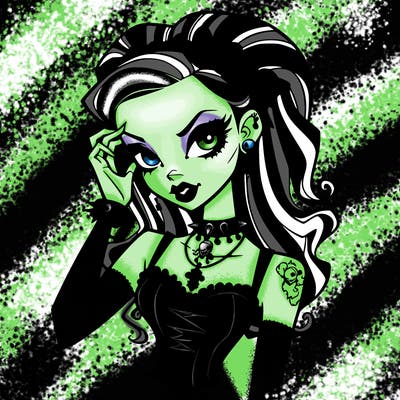 gothic pinup girl