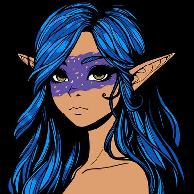 elf girl realistic dark fantasy