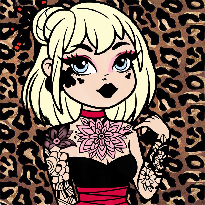 woman with japanese tattoos