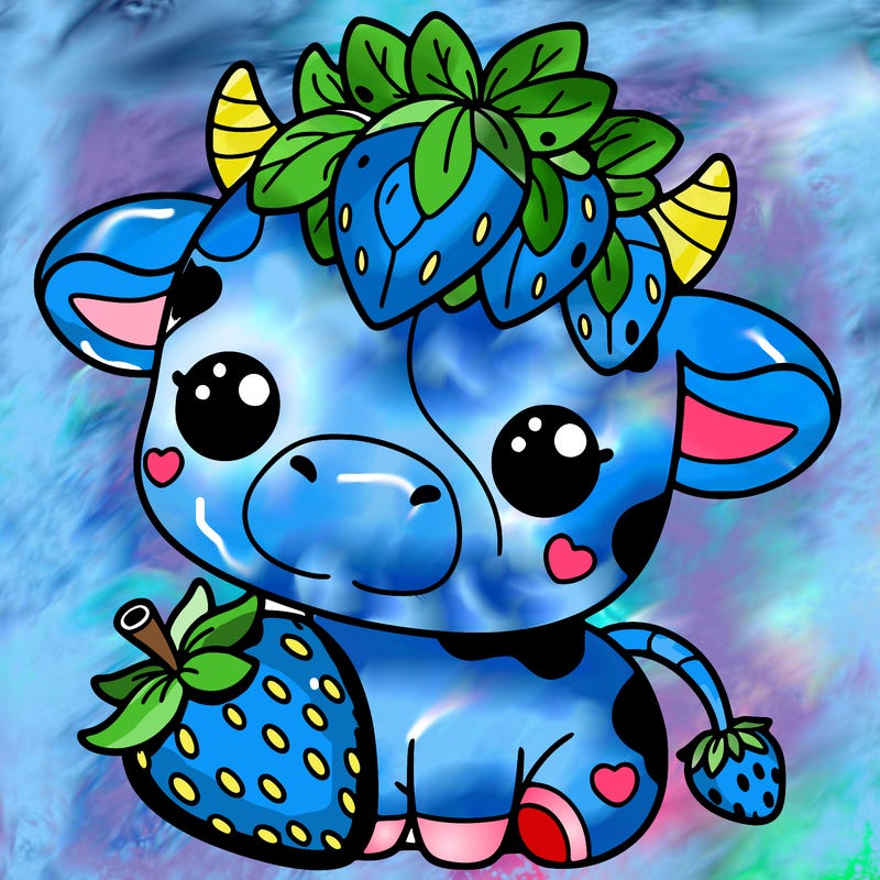 cute strawberry cow
