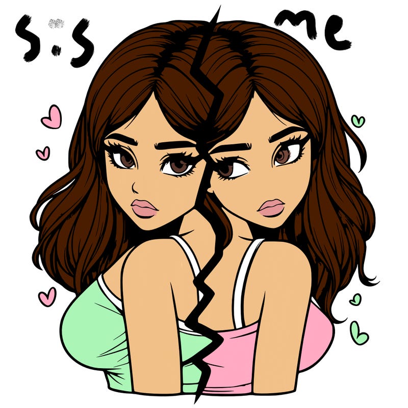 realistic girl split