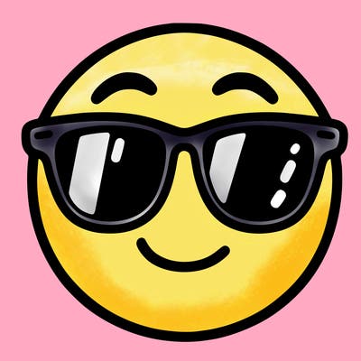 emoji with sunglasses