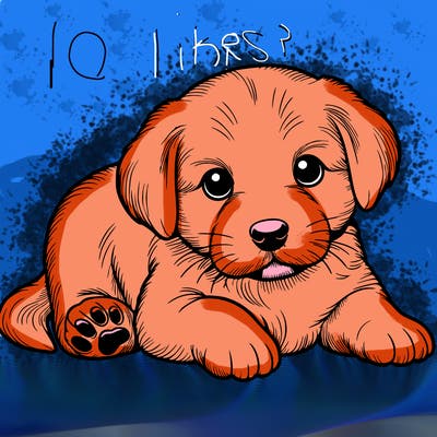 a cute realistic puppy