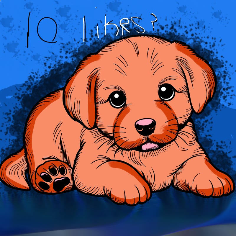 a cute realistic puppy