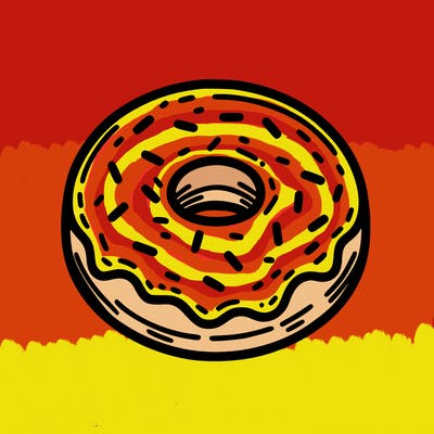 simple donut for coloring