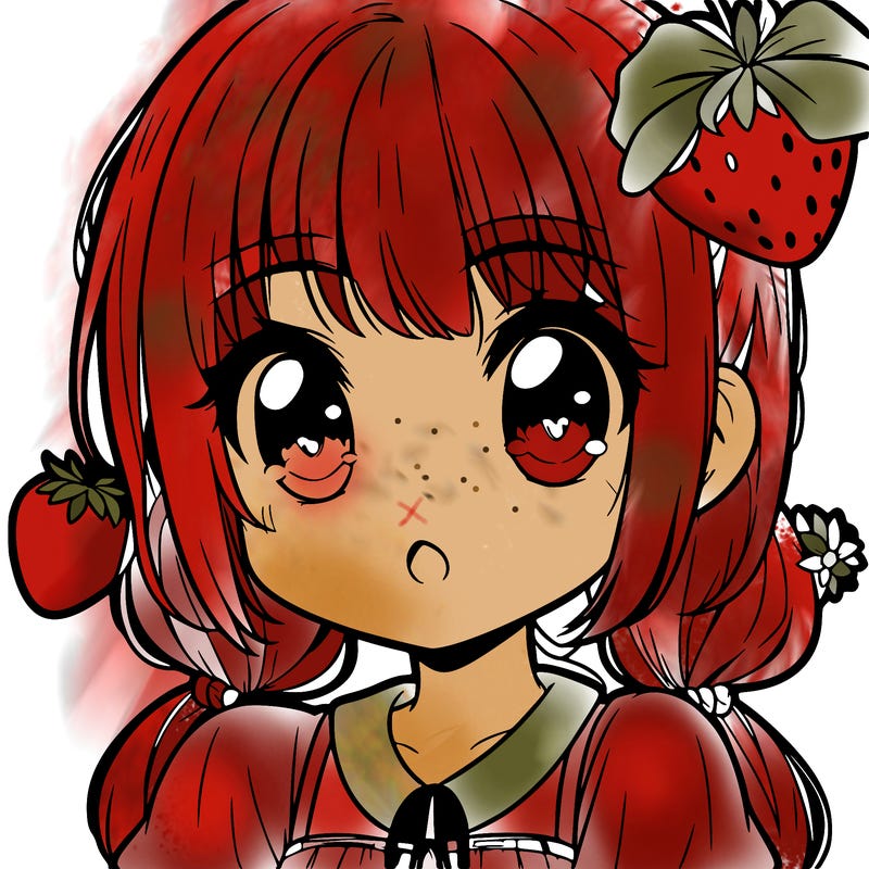 a anime strawberry girl