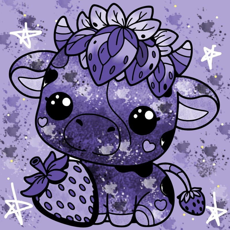 cute strawberry cow