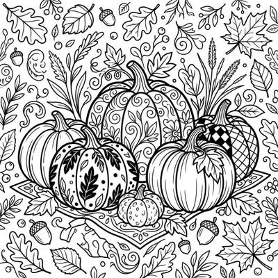 Embrace the beauty of autumn with this delightful pumpkin coloring page, thoughtfully designed for seniors. Its clear lines and charming fall details provide a perfect opportunity for relaxing creativity.