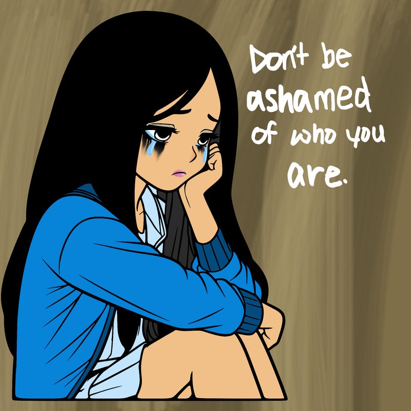 a realistic girl with depression