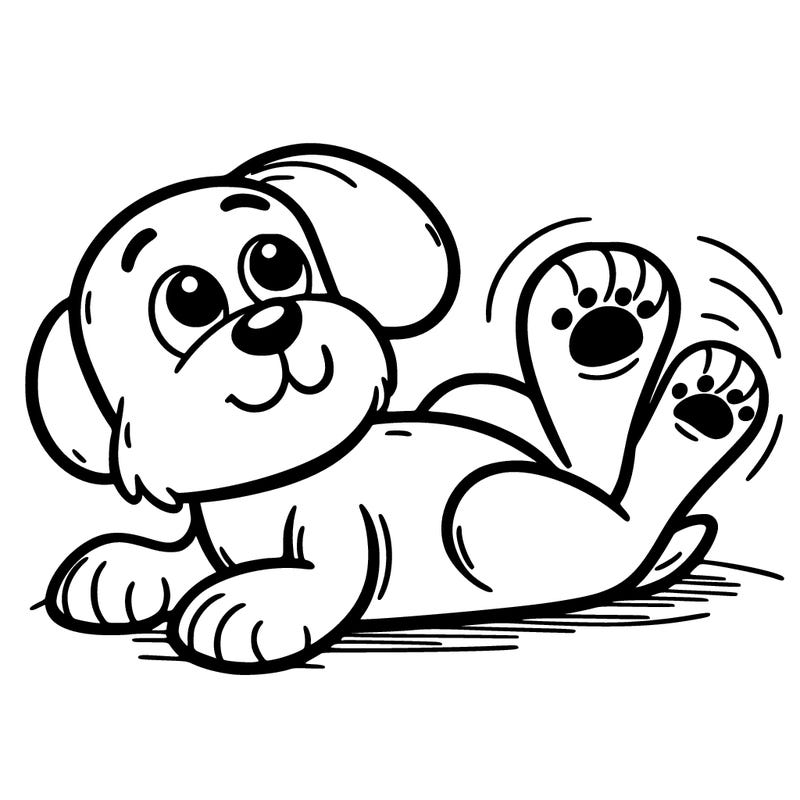 dog laying on his back