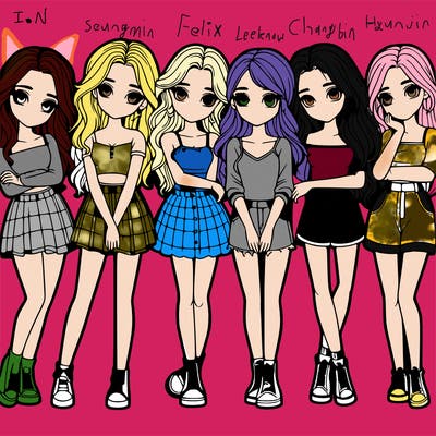 a group of girls realistic