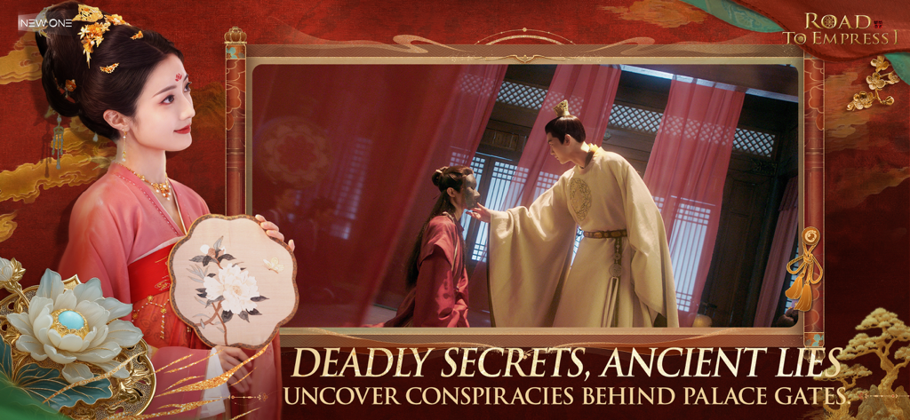 Road to Empress I - A cinematic scene from Road to Empress I featuring characters in traditional Chinese attire amidst palace intrigue