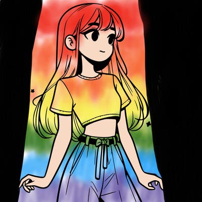 girl in a cute crop top