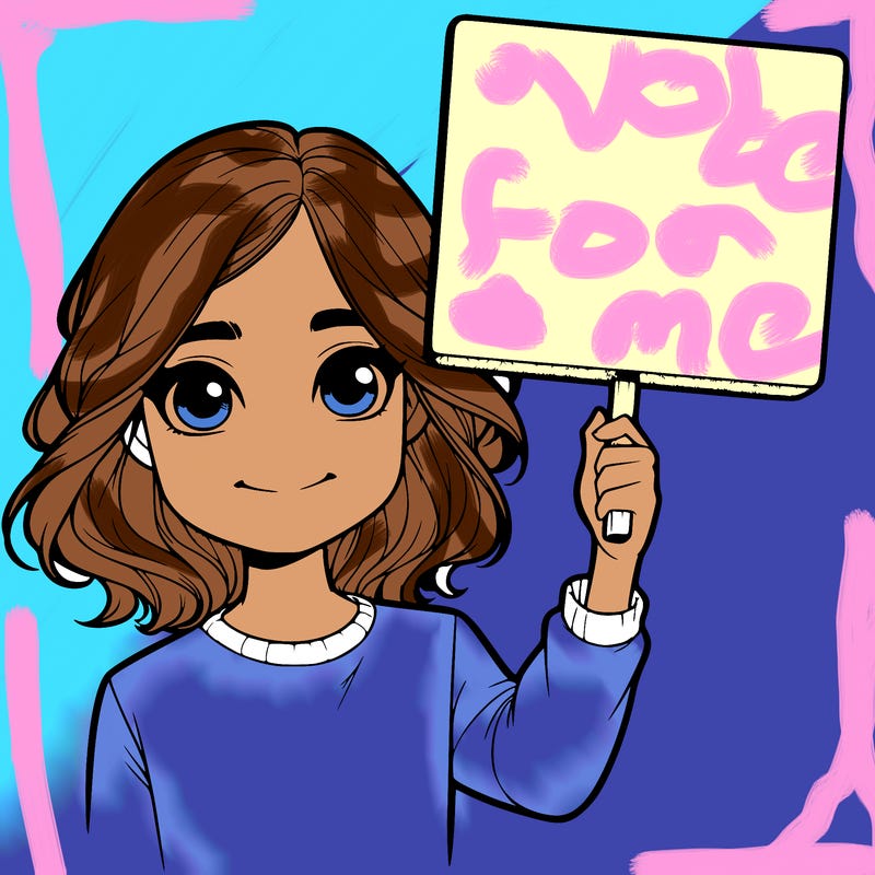 realistic girl holding up a sign