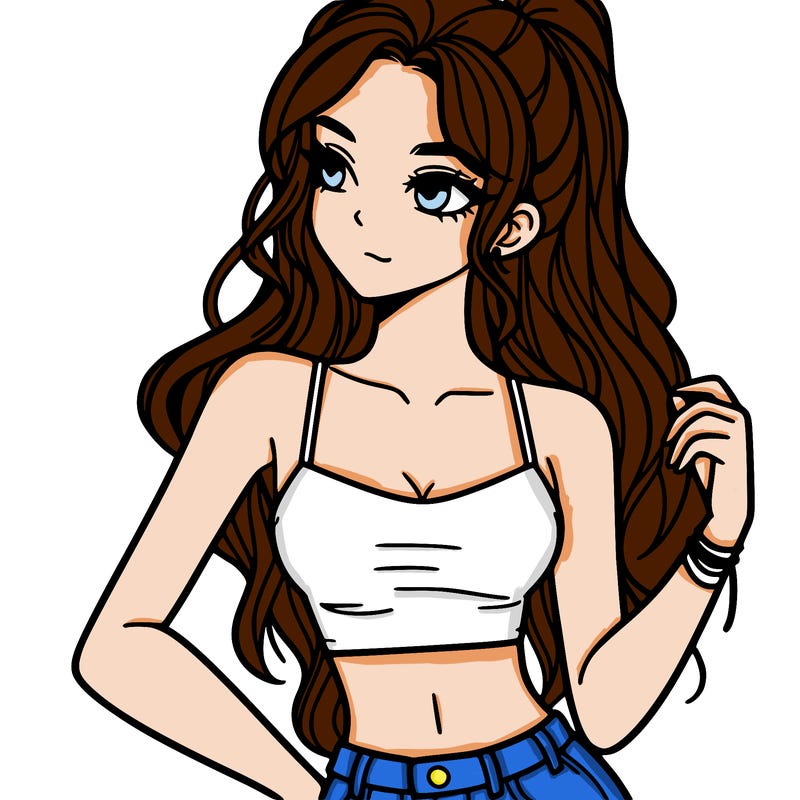 girl in crop top