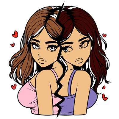 realistic girl split