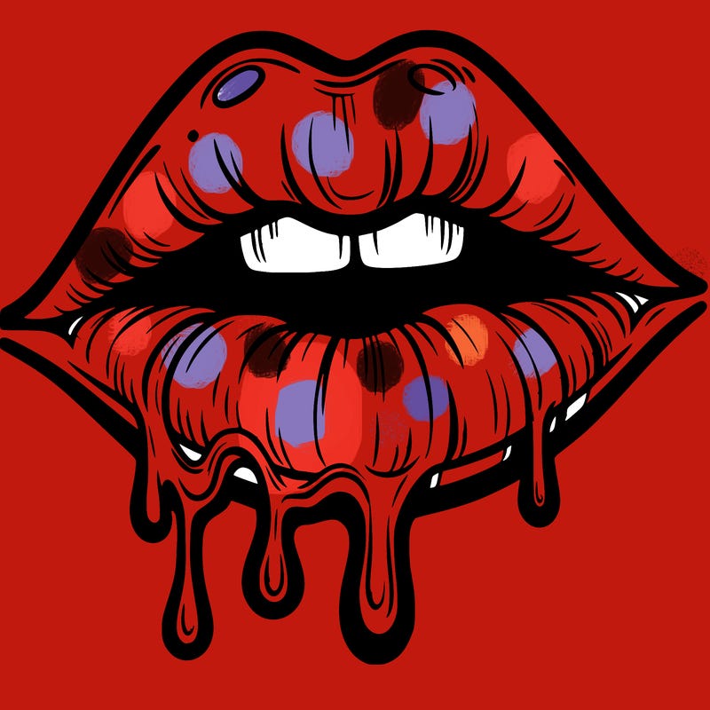 lips that look realistic and drip