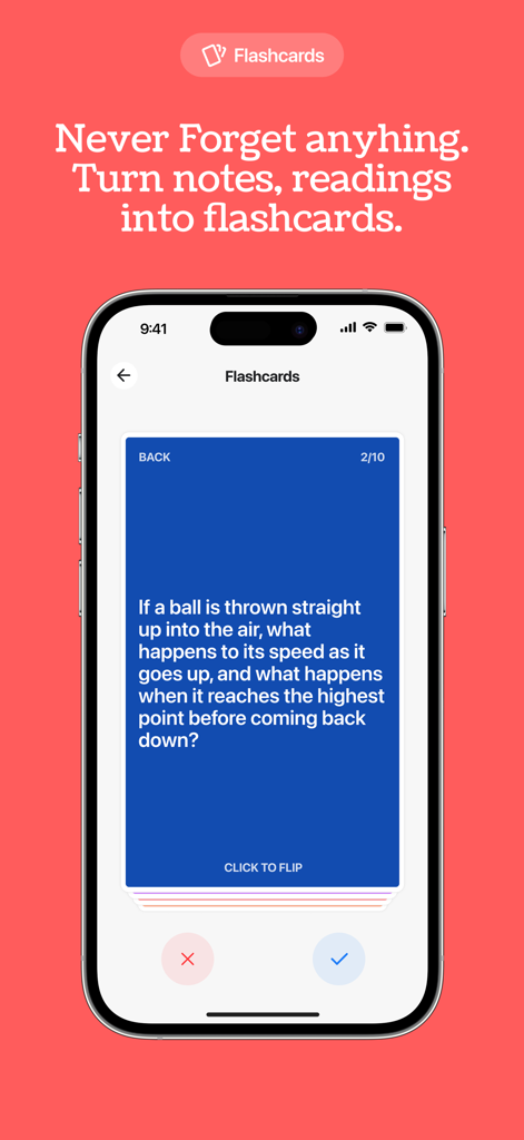 Shepherd: AI study co-pilot - Shepherd app interface showing interactive flashcards created from study notes.