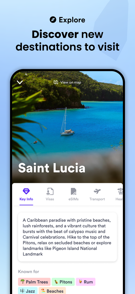 Screenshot of the Skratch app explore page for Saint Lucia