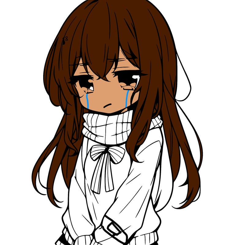 a depressed girl anime