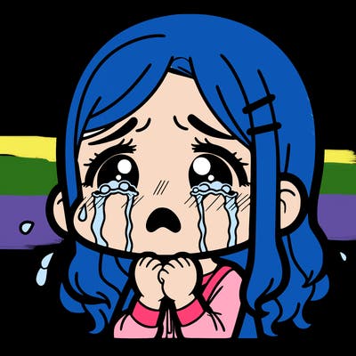 a girl crying