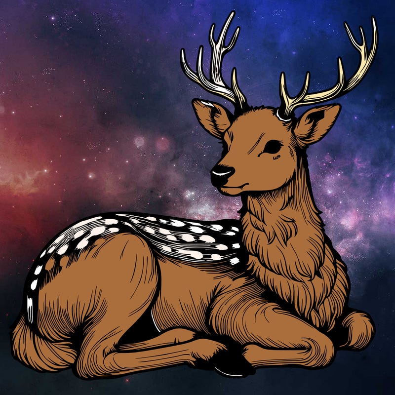 realistic deer with antlers