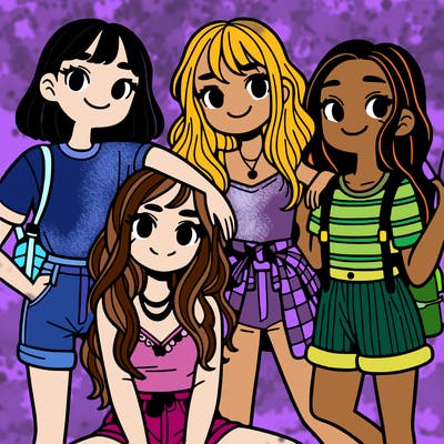 four girls best friends