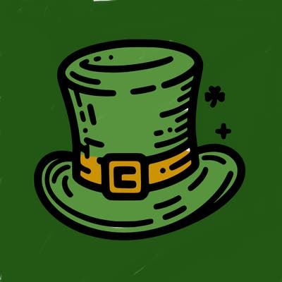st patrick hat with thin lines
