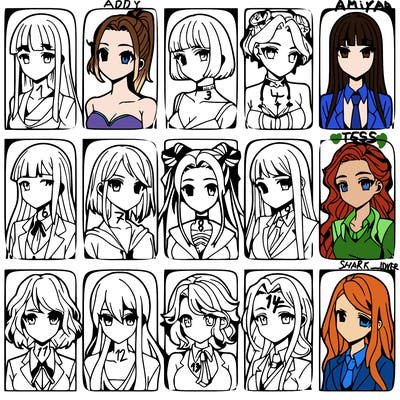 girls that look diffrent anime